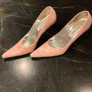 Pink Croc Steve Madden Pump 6 Silver Heels 🎆